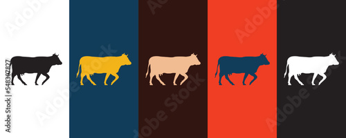 Cow icon for web and mobile