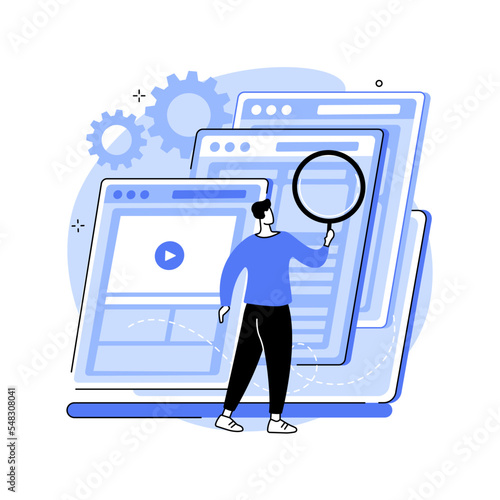 Copy optimization abstract concept vector illustration.