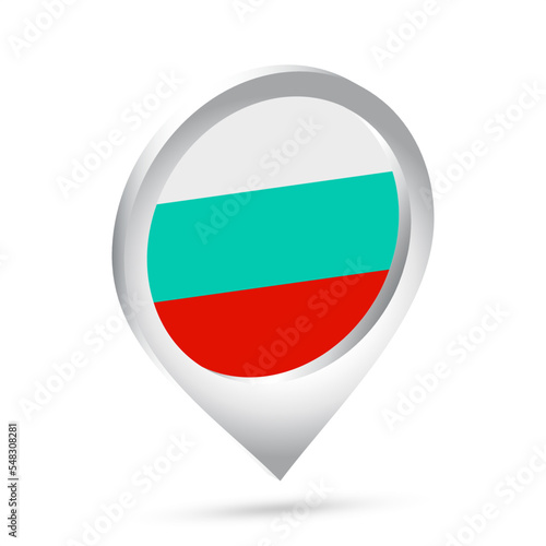 Bulgaria flag 3d pin icon Free Download Bulgaria flag 3d pin icon - GFXLoad