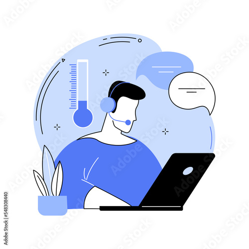 Cold calling abstract concept vector illustration.