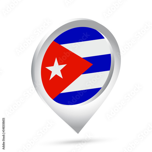 Free Download Cuba flag 3d pin icon - GFXLoad
