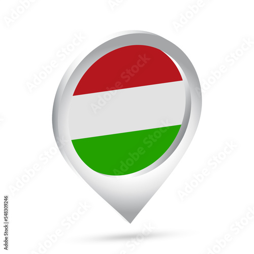 Free Download Hungary flag 3d pin icon - GFXLoad