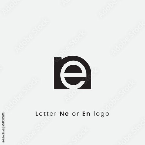 NE or EN letter logo icon simple and clean