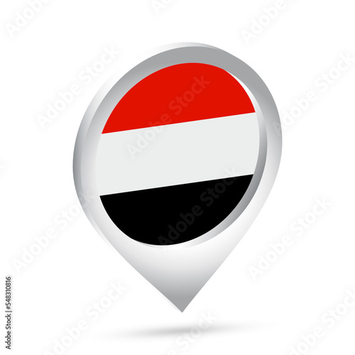 Free Download Yemen flag 3d pin icon - GFXLoad
