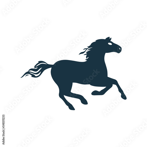 Horse  animal  mustang  race  ride  sport icon. Editable vector logo.