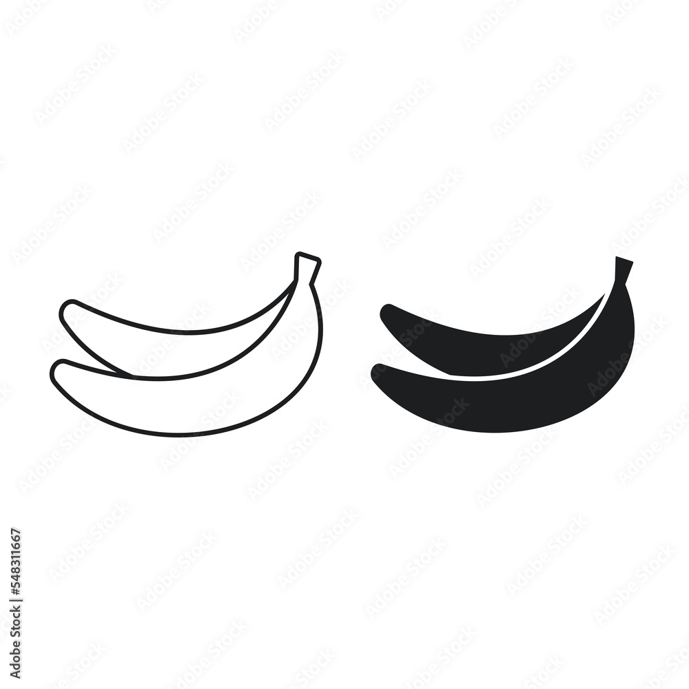 Obraz premium Banana icon for web, computer and mobile app