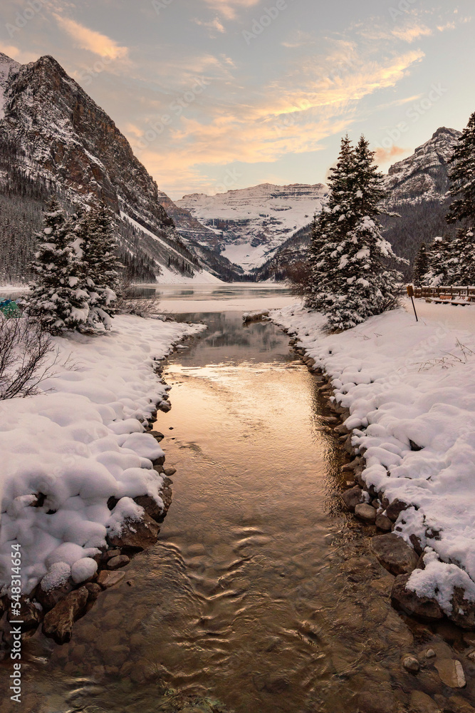 Lake Louise Mountains at Dusk Lake Louise Mountains at Dusk