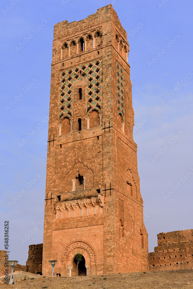 THE CITY OF TLEMCEN IN ALGERIA WITH THE GREAT MOSQUE AND THE RUINS OF MANSOURAH MINARET