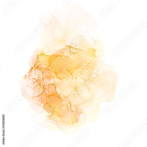 Pastel cyan mint liquid marble watercolor background with gold lines and brush stains. Teal turquoise marbled alcohol ink drawing effect. Vector illustration backdrop, watercolour wedding invitation.