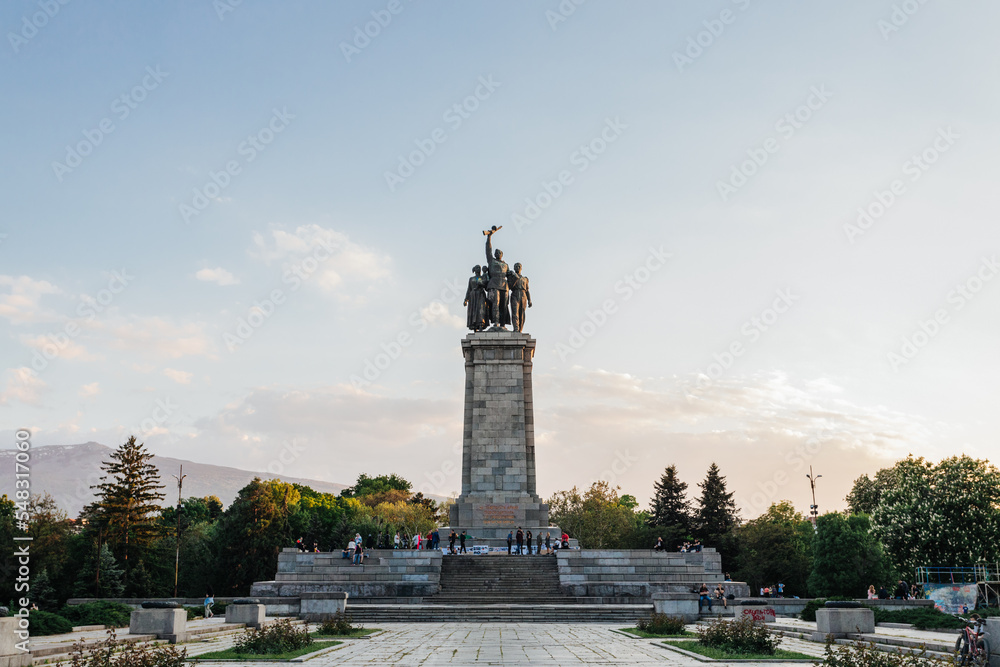 Monument of the Soviet Army in the city of Sofia, Bulgaria