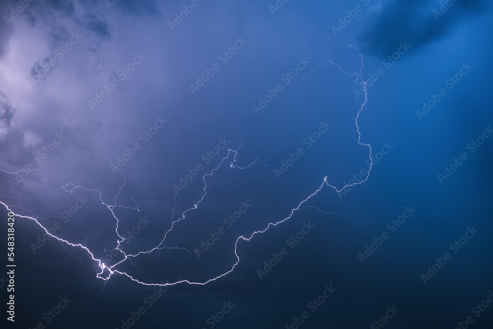 Lightning and storm clouds
