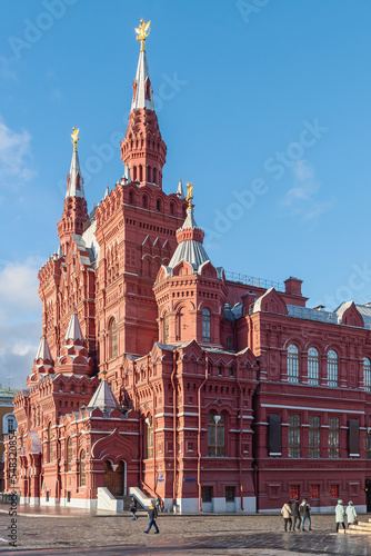 State Historical Museum in Moscow, Russia. Architecture and sights of the Russian capital