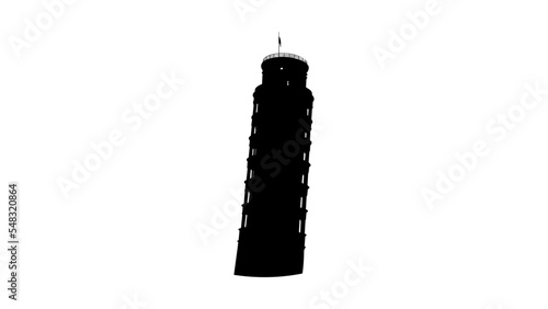 Tower of Pisa silhouette