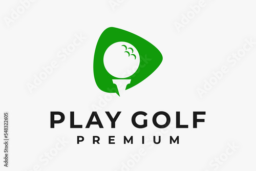 golf logo with golf ball negative space