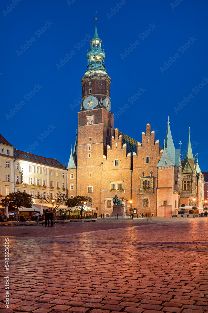 Naklejka premium Wroclaw Market Square, Poland.