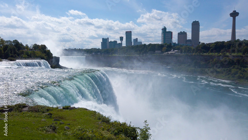 American Falls with Niagara Falls   Ontario skyline