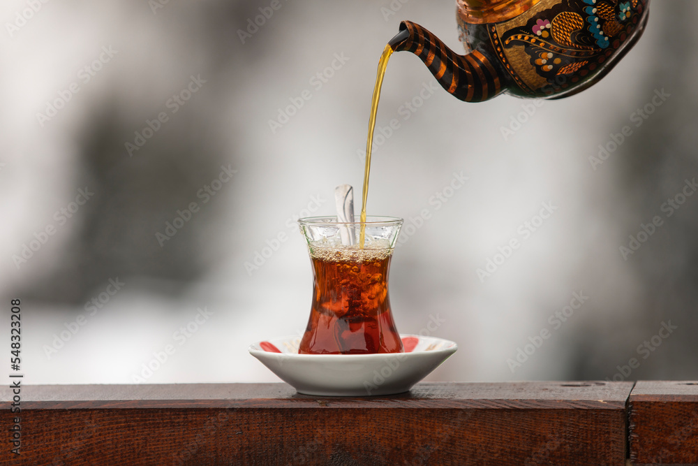 Φωτογραφία Blacksea Tea in the Winter Season, Ayder Plateau Camlihemsin, Rize Turkey