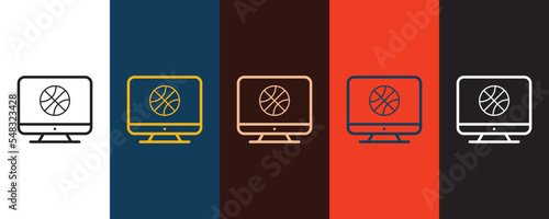 Monitor icon for web and mobile