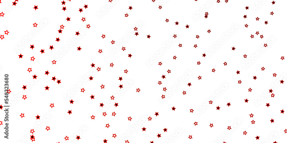Obraz premium Dark Red vector texture with beautiful stars.