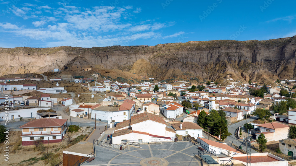 vista del municipio de Gorafe en la provincia de Granada, España