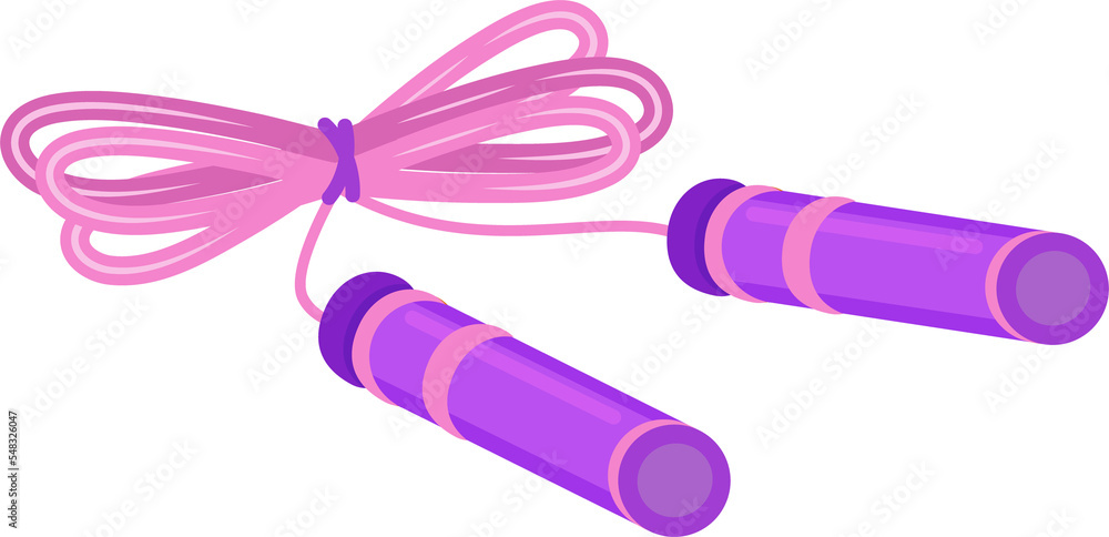 Fitness sports equipment and accessories on pink background, flat