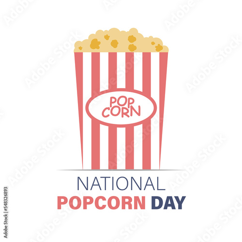 National popcorn day modern vector illustration