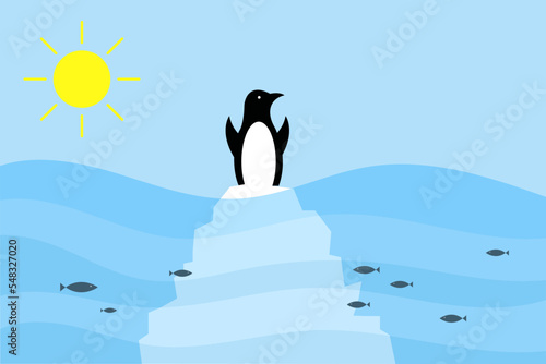 Sea level rise. Wild animals remain on the verge of extinction