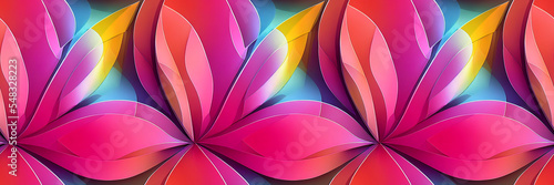 abstract floral background with flowers as seamless panorama pattern wallpaper header