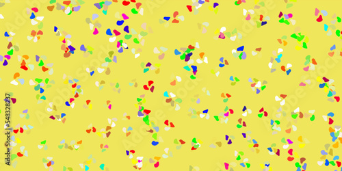 Light multicolor vector backdrop with chaotic shapes.