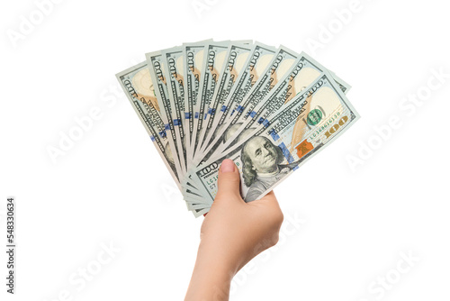 hand with money