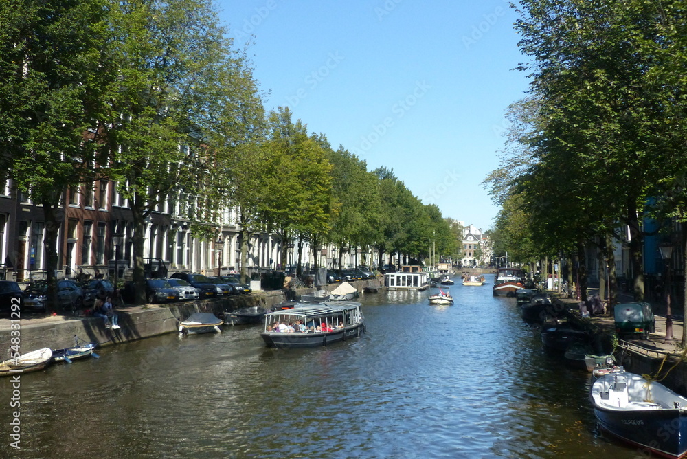Obraz premium Amsterdam, September 2020: Visit the beautiful city of Amsterdam in the Netherlands