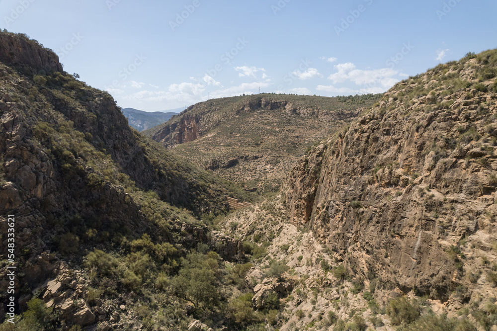 steep terrain on a mountain in southern Spain