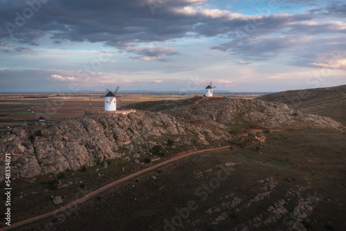 Windmills. These iconic towers over their skylines of la Mancha. 