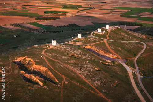 Windmills. These iconic towers over their skylines of la Mancha. 