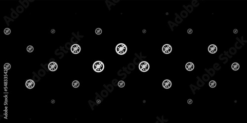 Dark Gray vector backdrop with virus symbols.