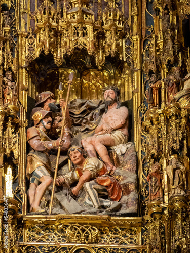Detail of the altarpiece of Seville Cathedral Main Chapel