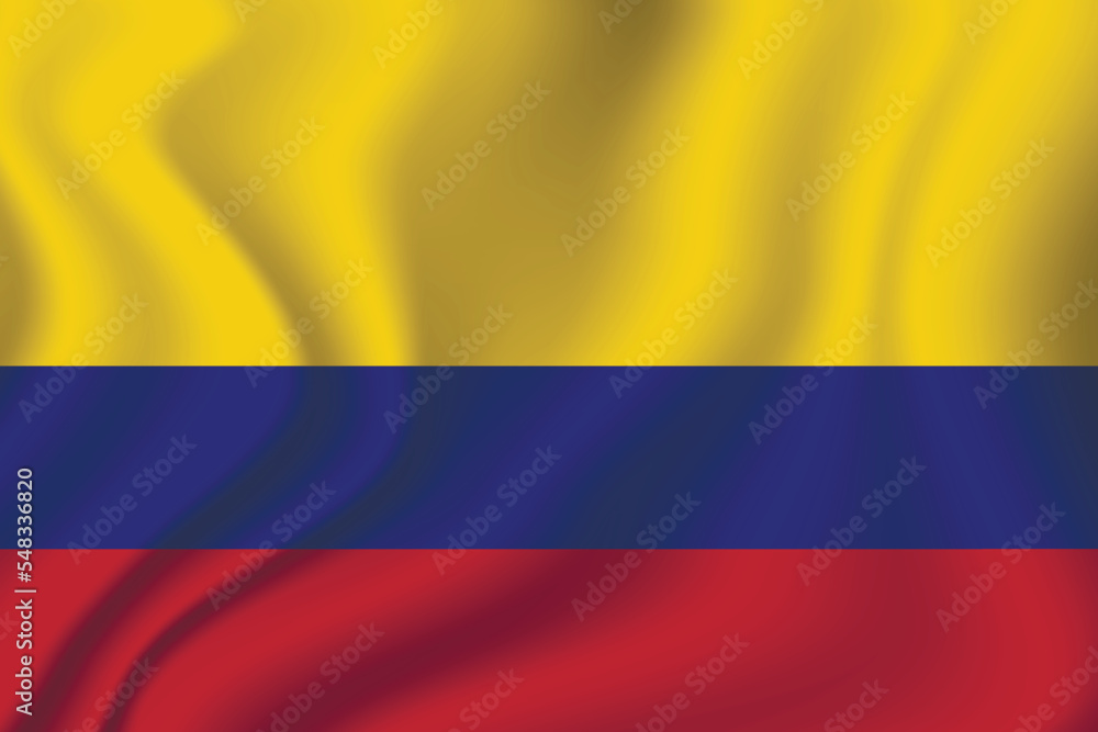 Flag of Colombia. Colombian national symbol in official colors. Template icon. Abstract vector background