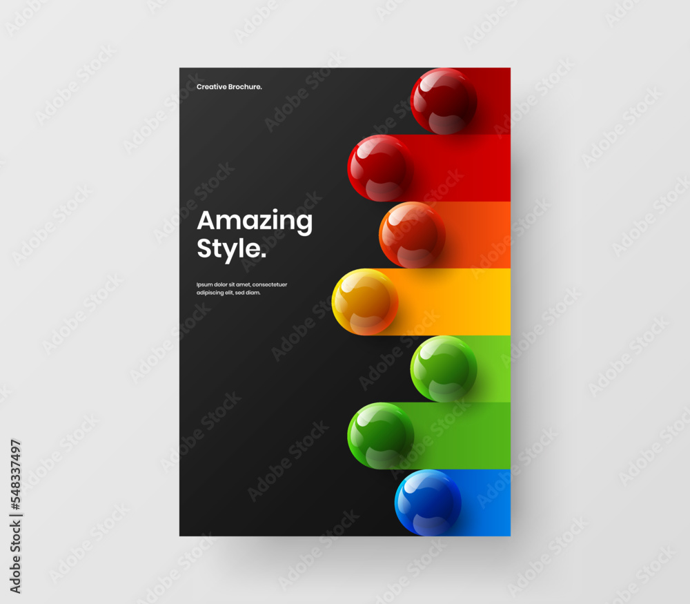 Unique cover design vector template. Original realistic spheres corporate identity layout. Unique cover design vector template. Original realistic spheres corporate identity layout.