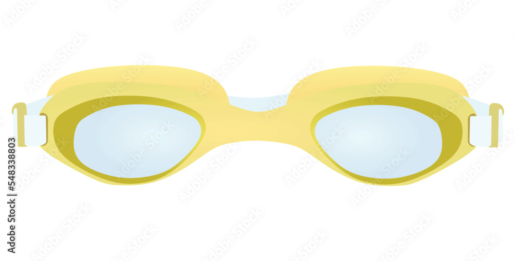 Yellow diving mask. vector illustration Yellow diving mask. vector illustration