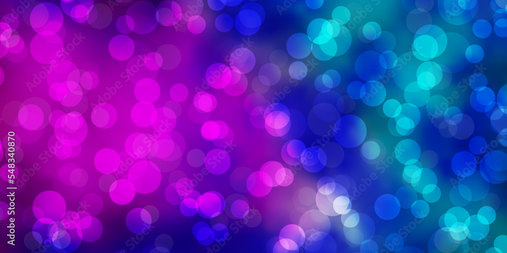 Light Pink, Blue vector texture with circles. Light Pink, Blue vector texture with circles.