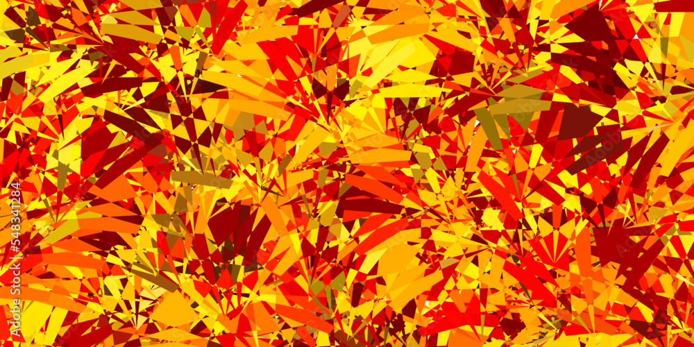 Light Red, Yellow vector background with triangles. Light Red, Yellow vector background with triangles.