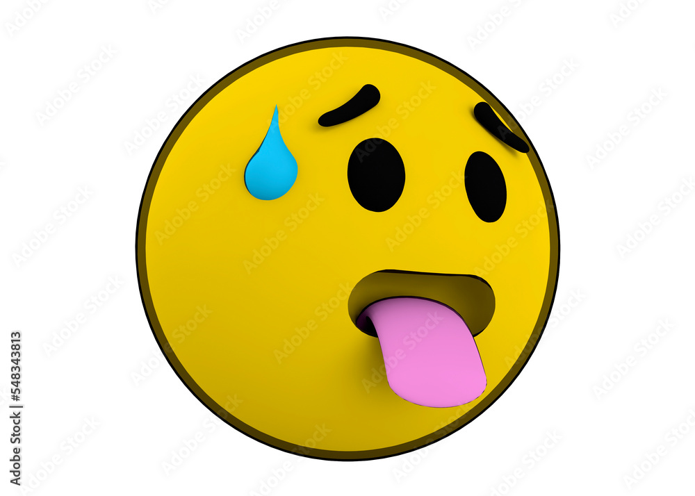 Fototapeta premium Tired Emoticon - 3D icon