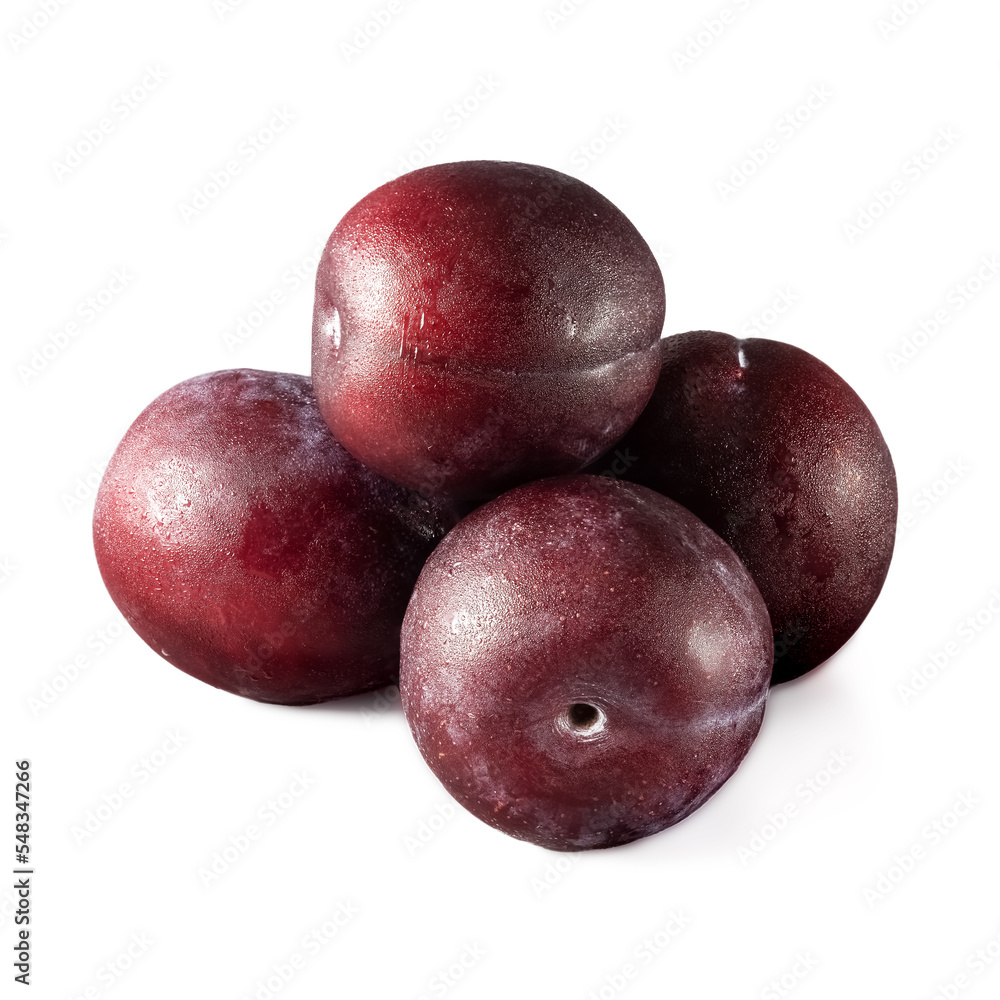 Obraz premium sweet delicious plums on a white background on isolate