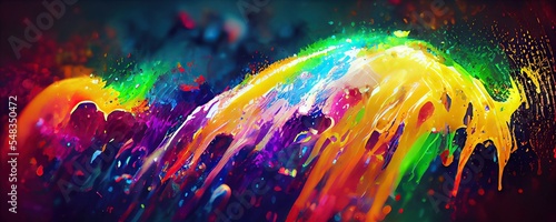 abstract liquid paint splatter background  flowing liquid  Generative AI Art