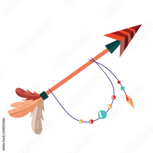 arrow with feathers Boho style
