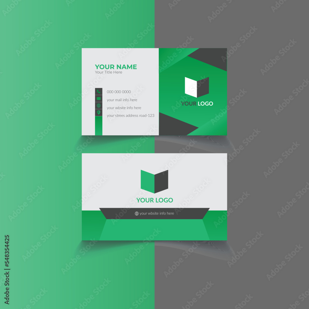 Unique modern stylish business card template design vector Unique modern stylish business card template design vector