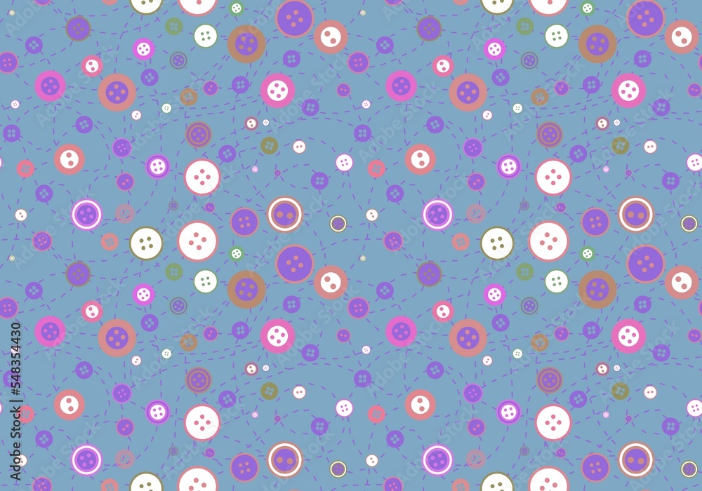 Cartoon sewing seamless buttons and scissors and pins pattern for wrapping paper and fabrics and linens and hobbies Cartoon sewing seamless buttons and scissors and pins pattern for wrapping paper and fabrics and linens and hobbies