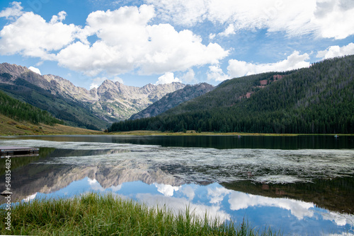 Mountains reflected in a lake