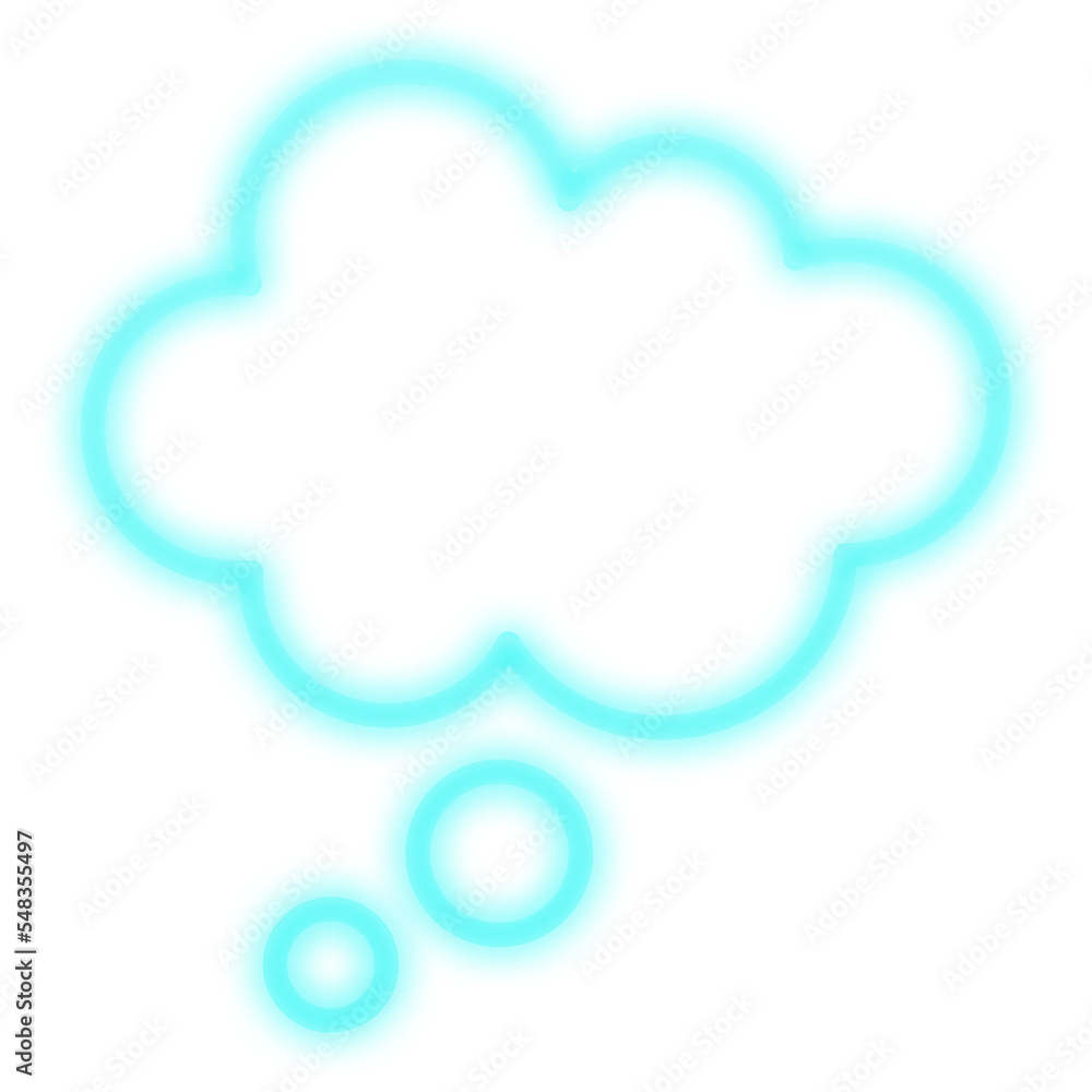 Neon Light Speech Bubble Icon | Retro | 80s Disco Neon Light Speech Bubble Icon | Retro | 80s Disco