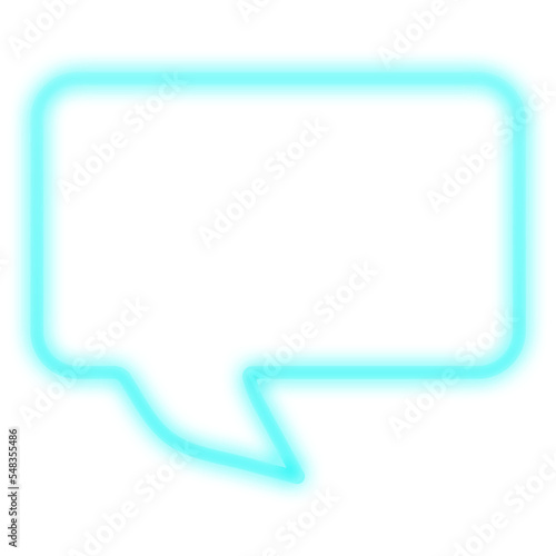 Neon Light Speech Bubble Icon | Retro | 80s Disco